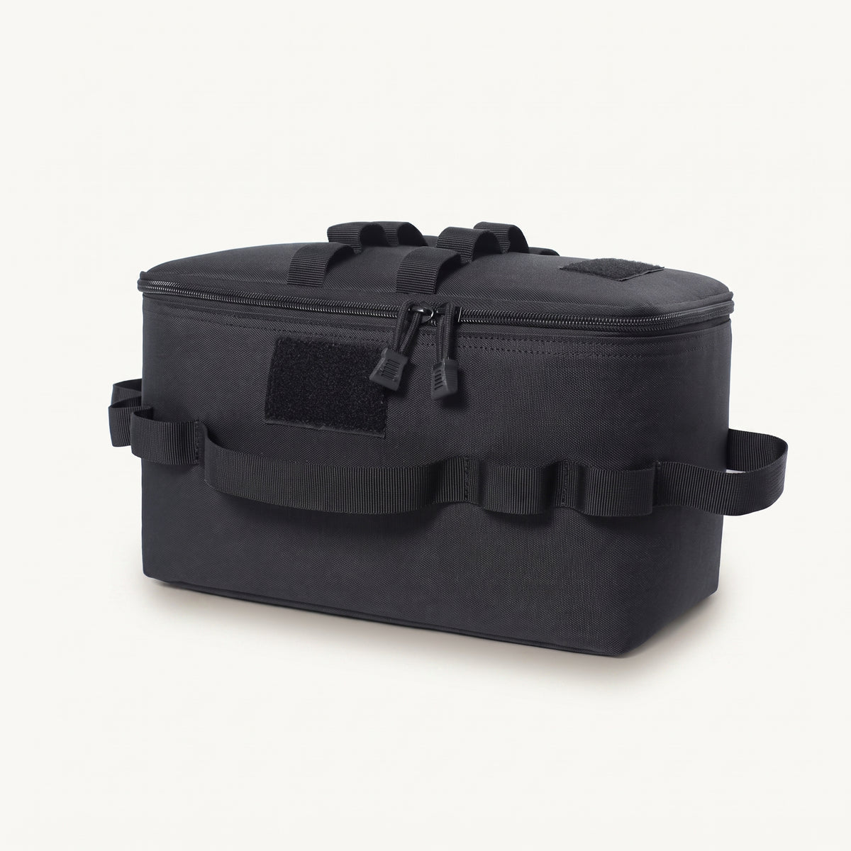 Meoggy Grooming Kit Bag, a black zippered storage case with carry handles and an elastic tool strap