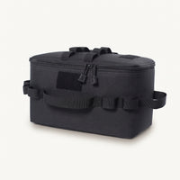 Meoggy Grooming Kit Bag, a black zippered storage case with carry handles and an elastic tool strap