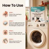 Meoggy Machine Tablets — Pet Hair & Odour Remover for Washing Machines