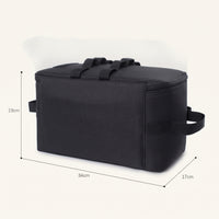 Meoggy Grooming Kit Bag dimension diagram, 34cm x 17cm x 19cm