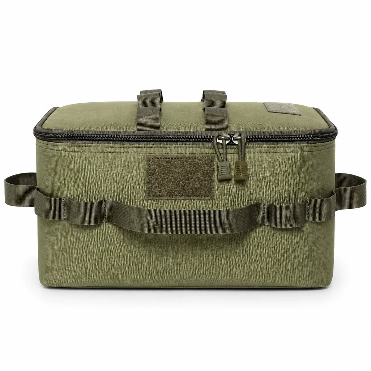 Meoggy pet grooming kit bag in Ranger Green: a zip-top storage bag with carry handles for grooming tools