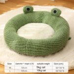 Frog Shaped Cat Bed – Cozy Plush Comfort - Image 2