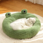 Frog Shaped Cat Bed – Cozy Plush Comfort - Image 5