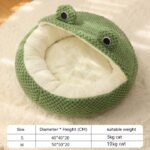 Frog Shaped Cat Bed – Cozy Plush Comfort - Image 3