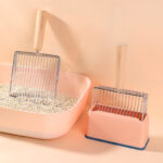 Metal Filter Cat Litter Shovel Set Pet Toilet Cleaning Scoop Poop Clean Tool Large Wooden Handle Pets Supplies - Image 4