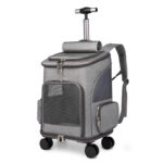 Foldable Cat Carrier Backpack with Wheels - Image 4