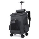 Foldable Cat Carrier Backpack with Wheels - Image 5