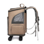 Foldable Cat Carrier Backpack with Wheels - Image 6