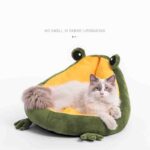 Frog Nest Winter Warm Semi-Enclosed Pet Bed Cat Bed - Image 2