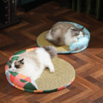 Cat Bed Summer Rattan Sofa with Pillow - Image 2