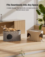 Cat House For Indoor Cats Cat Bed Cave For Multiple Scratch Resistant Peekaboo Cat Caves Foldable Cat Tunnel Enclosed Bed - Image 5