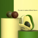 Cute Avocado Catnip Toys Cat Teeth Cleaning Toy Cat Supplies Catnip Mini Cat Treat Toys Interactive Pet Toys Pet Products Pet Avocado Ball Cute Funny Mint Cleaning Teeth Toy For Cat Supplies - Image 2