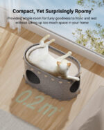 Cat House For Indoor Cats Cat Bed Cave For Multiple Scratch Resistant Peekaboo Cat Caves Foldable Cat Tunnel Enclosed Bed - Image 9