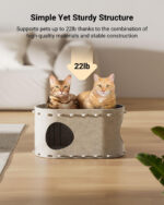 Cat House For Indoor Cats Cat Bed Cave For Multiple Scratch Resistant Peekaboo Cat Caves Foldable Cat Tunnel Enclosed Bed - Image 7