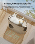 Cat House For Indoor Cats Cat Bed Cave For Multiple Scratch Resistant Peekaboo Cat Caves Foldable Cat Tunnel Enclosed Bed - Image 6
