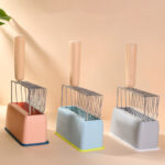 Metal Filter Cat Litter Shovel Set Pet Toilet Cleaning Scoop Poop Clean Tool Large Wooden Handle Pets Supplies - Image 2