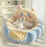Fluffy Cat Bed Cave – Soft Plush Indoor Nest with Washable Cushion - Image 5