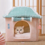 Cat House Removable And Washable Cat Bed Pet Supplies Enclosed Cat House Villa - Image 6