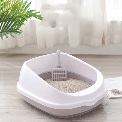 Cat Litter Box Semi-enclosed Oversized Splash-proof Cat Cage Can Be Placed In The Cat Toilet Small Kitten Deodorant
