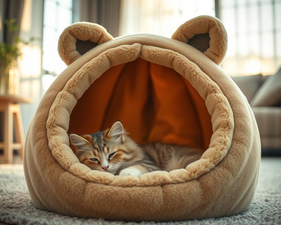 cat bed cave